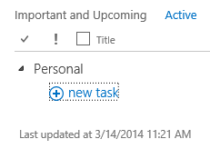 New Task button on the page.