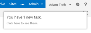 New Task Notification.